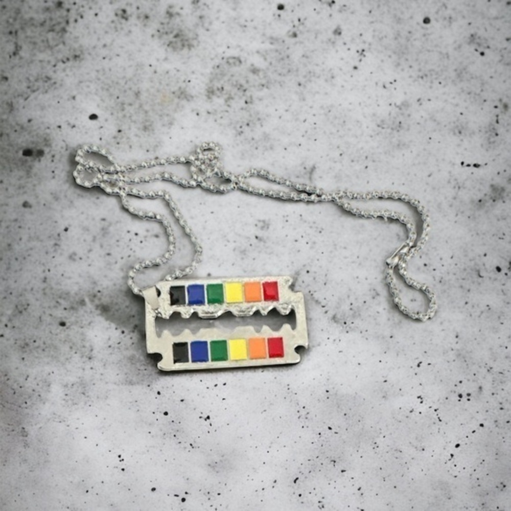 Rainbow‎ pride necklace 🦕